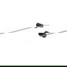 Mexen Aron porte-serviettes, Noir/Chrome - 7088124-07