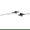 Mexen Aron double porte-serviettes, Noir/Chrome - 7088125-07