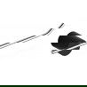 Mexen Aron porte-papier de toilette, Noir/Chrome - 7088133-07