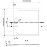 Mexen Otto receveur carré SMC 70 x 70 cm, noir - 4N707070