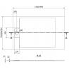 Mexen Otto receveur de douche rectangulaire SMC 130 x 80 cm, noir - 4N708013