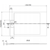 Mexen Otto bac à douche rectangulaire SMC 140 x 80 cm, noir - 4N708014