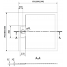 Mexen Otto receveur de douche carré SMC 90 x 90 cm, noir - 4N709090