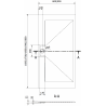 Mexen Egon receveur rectangulaire SMC 200 x 90 cm, blanc - 4R109020