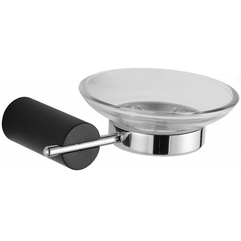 Mexen Aron Porte-savon, Noir/Chrome - 7088139-07