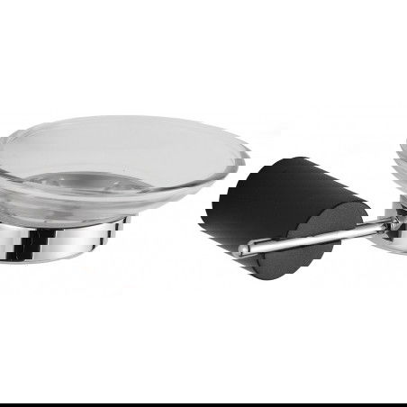 Mexen Aron Porte-savon, Noir/Chrome - 7088139-07