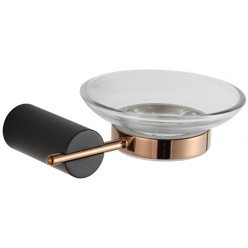 Mexen Aron Porte-savon, Noir/Or rose - 7088139-67