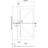 Mexen Egon bac rectangulaire SMC 200 x 90 cm, noir - 4R709020