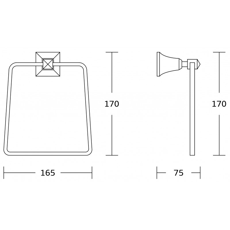 Mexen Dalia porte-serviettes doré - 7017332-50
