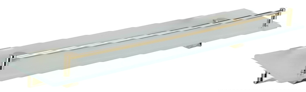 Mexen Dalia étagère murale en verre, dorée - 7017337-50