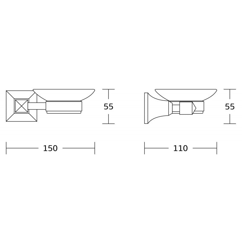 Mexen Dalia porte-savon, chrome - 7017339-00
