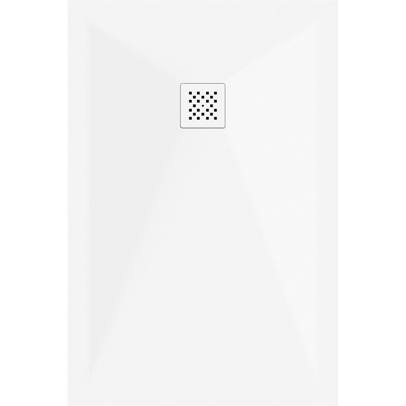 Mexen Stone+ receveur de douche composite rectangulaire 90 x 70 cm, blanc, cache blanc - 44107090-W