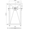 Mexen Stone+ receveur de douche en composite rectangulaire 130 x 70 cm, blanc, optimisé en blanc - 44107013-W