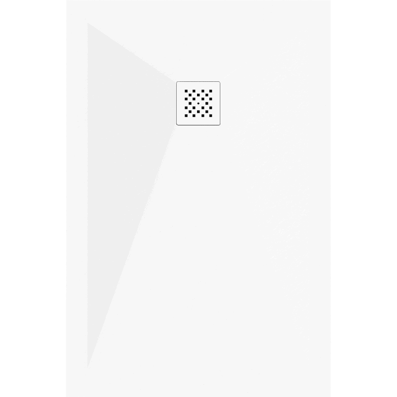 Mexen Stone+ bac de douche en composite rectangulaire 90 x 80 cm, blanc, cache blanc - 44108090-W