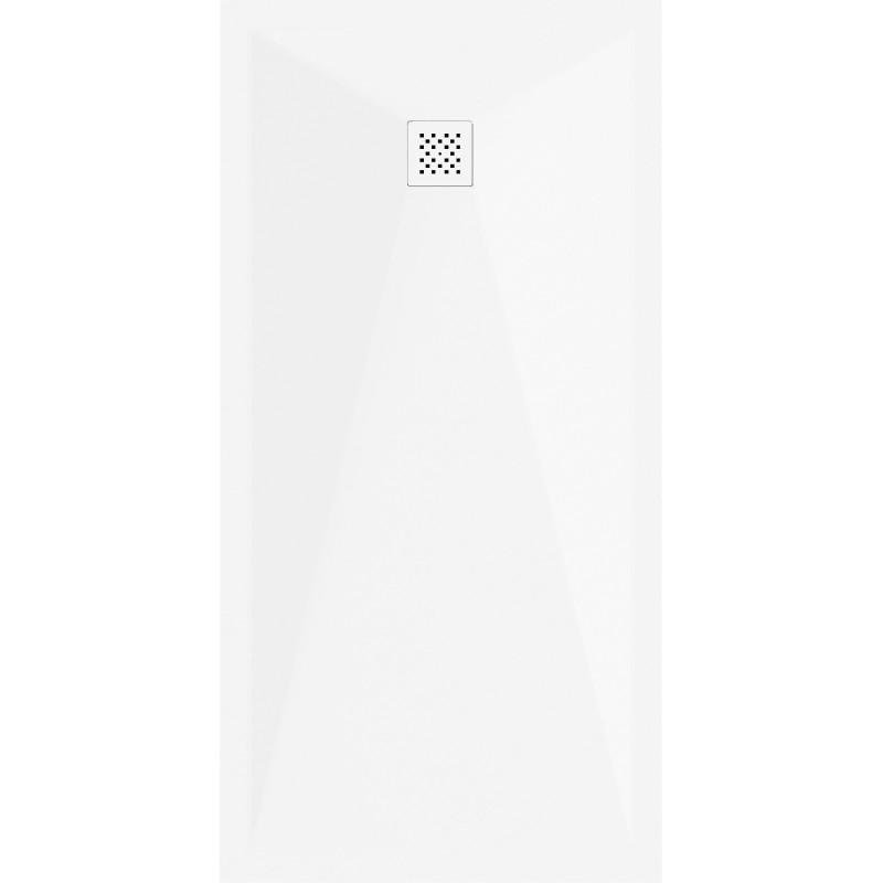 Mexen Stone+ receveur de douche en composite rectangulaire 180 x 80 cm, blanc, cache blanc - 44108018-W