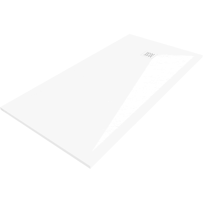 Mexen Stone+ receveur de douche en composite rectangulaire 200 x 80 cm, blanc, cache blanc - 44108020-W