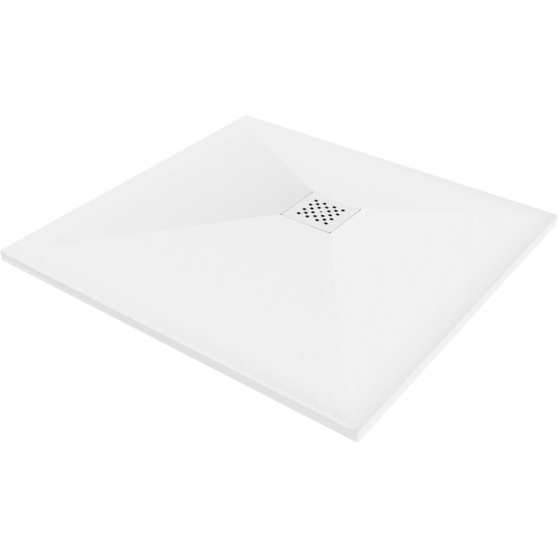 Mexen Stone+ receveur de douche composite carré 90 x 90 cm, blanc, cache blanc - 44109090-W
