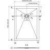Receveur en composite rectangulaire Mexen Stone+ 110 x 90 cm, blanc, cache blanc - 44109011-W