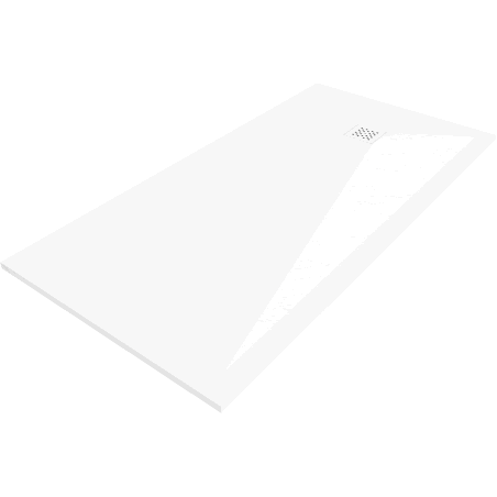 Mexen Stone+ receveur de douche rectangulaire en composite 160 x 90 cm, blanc, cache blanc - 44109016-W