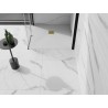 Mexen Stone+ receveur de douche carré en composite 100 x 100 cm, blanc, cache doré - 44101010-G