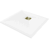 Receveur de douche composite carré Mexen Stone+ 80 x 80 cm, blanc, cache doré - 44108080-G
