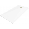 Mexen Stone+ receveur de douche rectangulaire en composite 160 x 80 cm, blanc, cache doré - 44108016-G