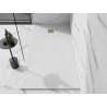 Mexen Stone+ receveur de douche rectangulaire en composite 180 x 70 cm, blanc, cache doré - 44107018-G