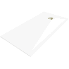 Mexen Stone+ receveur de douche rectangulaire en composite 160 x 70 cm, blanc, cache dorée - 44107016-G