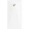 Mexen Stone+ baignoire composite rectangulaire 180 x 70 cm, blanc, couvercle doré - 44107018-G