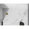 Mexen Stone+ receveur de douche rectangulaire en composite 140 x 80 cm, blanc, cache doré - 44108014-G