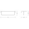 Mexen Lea étagère pour serviette, chrome - 7026020-00