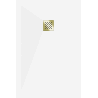 Mexen Stone+ receveur de douche rectangulaire en composite 80 x 70 cm, blanc, cache doré - 44107080-G