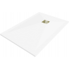 Mexen Stone+ bac à douche composite rectangulaire 90 x 70 cm, blanc, avec cache en or - 44107090-G