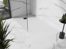 Mexen Stone+ bac en composite rectangulaire 200 x 90 cm, blanc, cache noir - 44109020-B