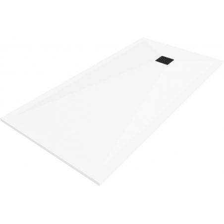 Mexen Stone+ receveur de douche rectangulaire en composite 180 x 80 cm, blanc, cache noir - 44108018-B