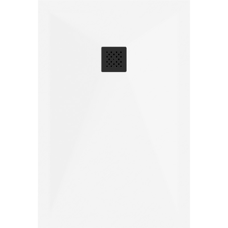 Mexen Stone+ receveur de douche rectangulaire en composite 140 x 90 cm, blanc, cache noir - 44109014-B