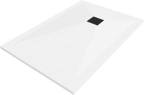Mexen Stone+ bac rectangulaire en composite 100 x 70 cm, blanc, cache noir - 44107010-B