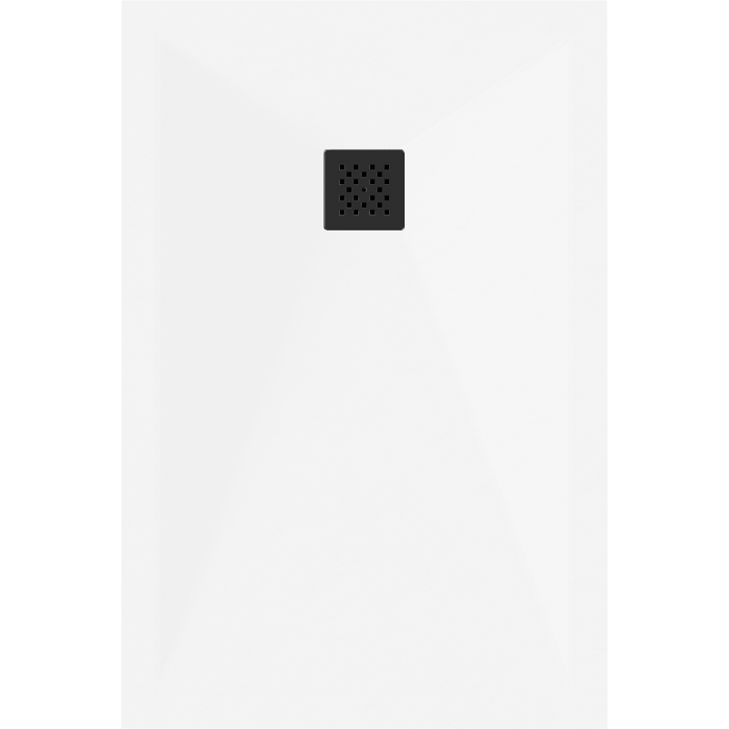 Mexen Stone+ receveur de douche rectangulaire en composite 100 x 70 cm, blanc, cache noir - 44107010-B