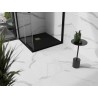Mexen Stone+ receveur de douche carré composite 80 x 80 cm, noir, cache-douche doré - 44708080-G