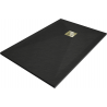 Receveur de douche composite rectangulaire Mexen Stone+ 100 x 70 cm, noir, grille dorée - 44707010-G