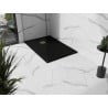 Receveur de douche composite rectangulaire Mexen Stone+ 100 x 70 cm, noir, grille dorée - 44707010-G