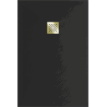 Mexen Stone+ receveur de douche en composite rectangulaire 120 x 70 cm, noir, cache doré - 44707012-G