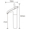 Mexen Orion robinet de lavabo haut, doré - 745510-50