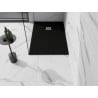 Mexen Stone+ receveur de douche composite rectangulaire 110 x 90 cm, noir, cache doré - 44709011-G