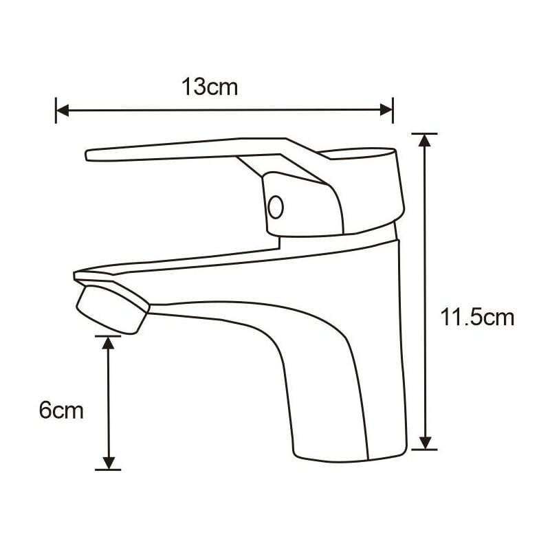 Mexen Caro robinet de lavabo, noir - 746600-70