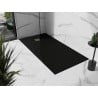 Mexen Stone+ receveur de douche rectangulaire en composite 160 x 80 cm, noir, grille dorée - 44708016-G