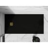 Mexen Stone+ receveur de douche rectangulaire en composite 160 x 90 cm, noir, cache doré - 44709016-G