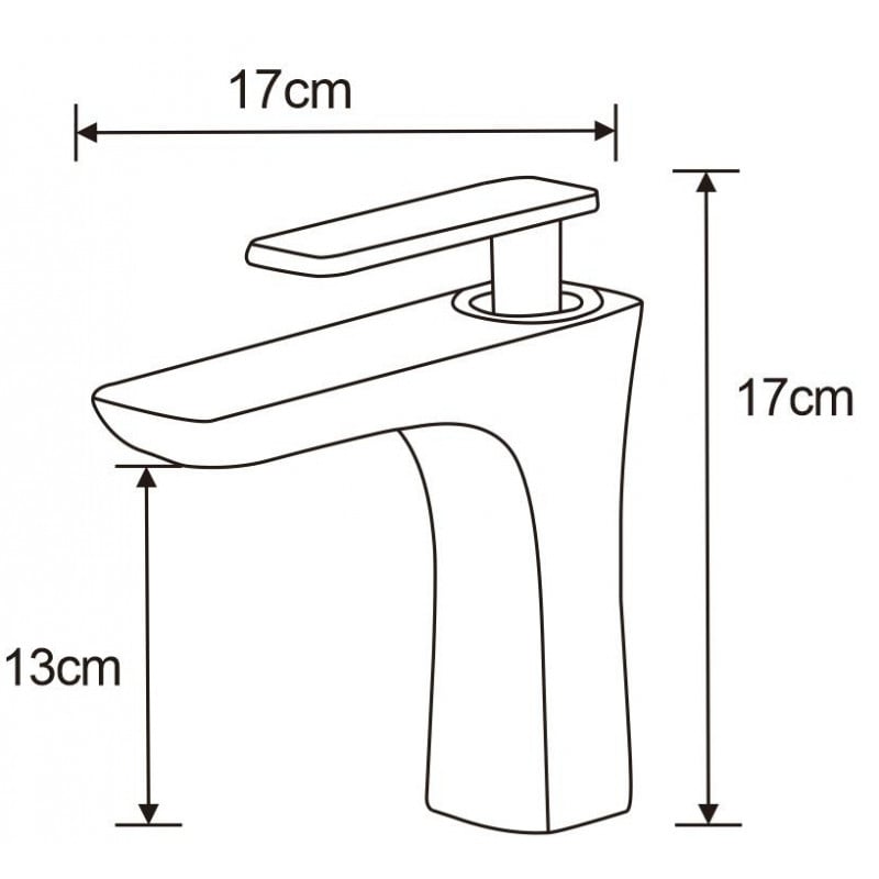 Mexen Indus robinet de lavabo, noir - 744600-70
