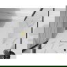 Mexen Stone+ receveur de douche en composite carré 80 x 80 cm, blanc, couvre-joint doré - 44108080-G