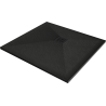 Mexen Stone+ receveur de douche carré en composite 70 x 70 cm, noir, cache noir - 44707070-B